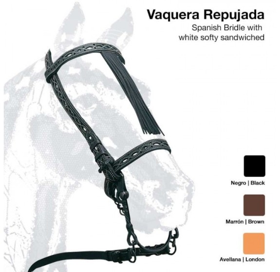 21019128 Spanish Repujada Bridle